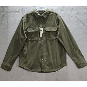 Tallwoods Men's Textured Long Sleeve Button Up Size Large Army Green‎ Shirt